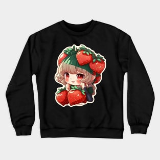 Strawberry Anime Girl Crewneck Sweatshirt